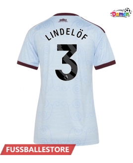 Günstige Aston Villa Victor Lindelof #3 3rd trikot Damen 2026-27 Kurzarm